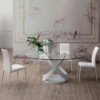 Mesa Capri Redonda Cristal de Tonin casa. Muebles modernos de hogar.
