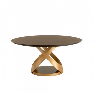 Mesa Capri Redonda Madera de Tonin casa. Muebles modernos de hogar.