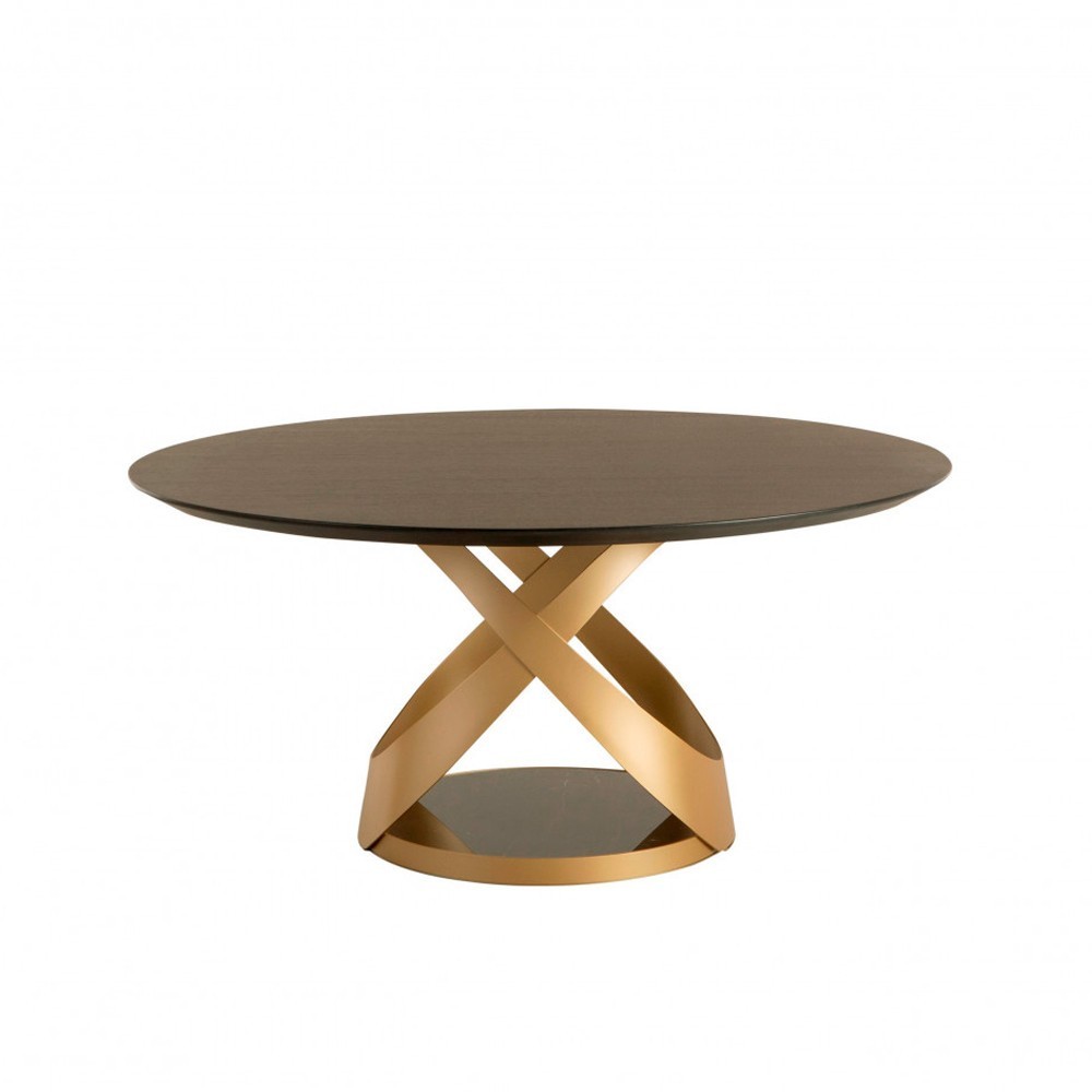 Mesa Capri Redonda Madera de Tonin casa. Muebles modernos de hogar.