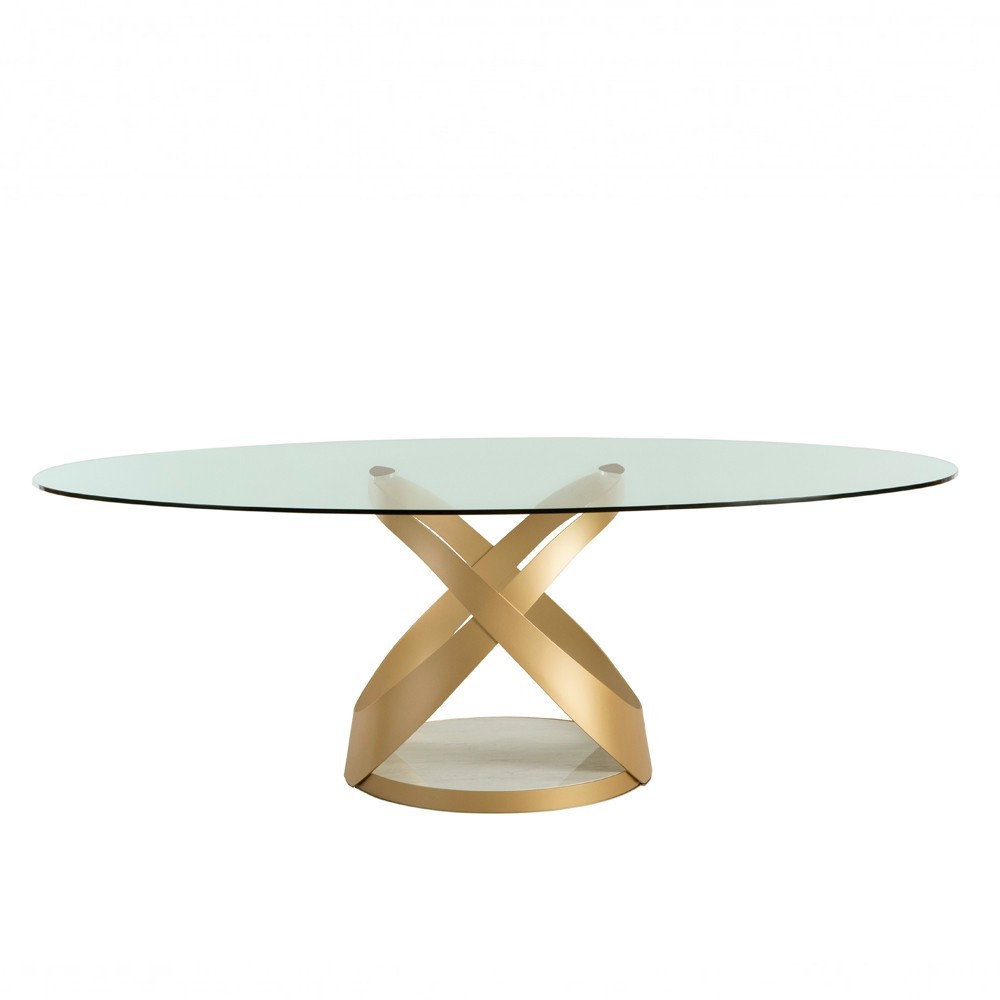 Mesa Capri Fija Elíptica de Tonin casa. Muebles modernos de hogar.