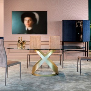 Mesa Capri Fija Elíptica de Tonin casa. Muebles modernos de hogar.