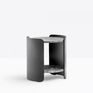 Mesa auxiliar Parenthesis Mármol de Pedrali. Mesas auxiliares de diseño.