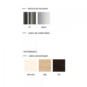 Mesa auxiliar Side-Table de Pedrali. Mesas de diseño. Mesas auxiliares modernas.