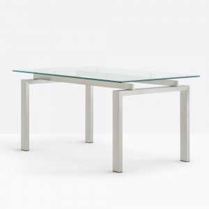 Mesa Space de Pedrali. Mesas de diseño italiano. Mesas de vidrio modernas.