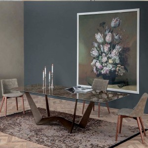 Mesa Reverse Recta de Tonin casa. Muebles modernos de hogar.