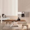 Mesa fija Tokyo madera maciza de Tonin casa. Muebles modernos de hogar.