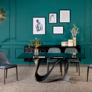 Mesa Wave fija rectangular de Tonin casa. Muebles modernos de hogar.