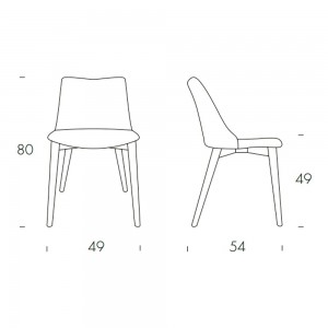 Silla Agata Madera de Tonin casa. Muebles modernos de hogar.