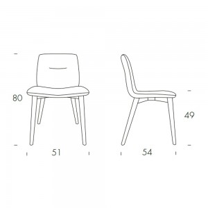 Silla Alexia Madera de Tonin casa. Muebles modernos de hogar.