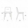 Silla Alexia Madera de Tonin casa. Muebles modernos de hogar.