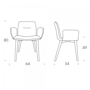 Sillón Alexia Madera de Tonin casa. Muebles modernos de hogar.