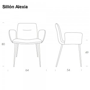 Sillón Alexia Metal de Tonin casa. Muebles modernos de hogar.