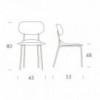 Silla Bikini Madera de Tonin casa. Muebles modernos de hogar.