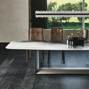 Mesa Dragon CrystalArt de Cattelan Italia. Mesa de comedor. Mesas de cristal.