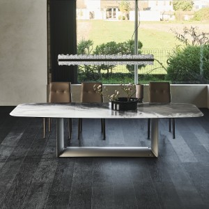 Mesa Dragon CrystalArt de Cattelan Italia. Mesa de comedor. Mesas de cristal.