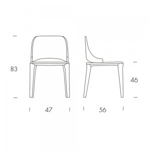 Silla Malva de Tonin casa. Muebles modernos de hogar.