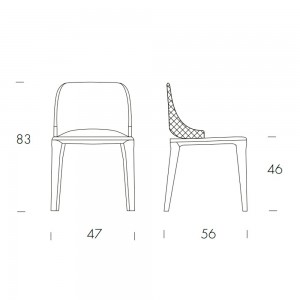 Silla Malva Élite de Tonin casa. Muebles modernos de hogar.