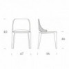 Silla Malva Élite de Tonin casa. Muebles modernos de hogar.