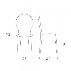 Silla Zar de Tonin casa. Muebles modernos de hogar.