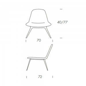 Butaca Sveva de Tonin casa. Mueblesde diseño modernos de hogar.