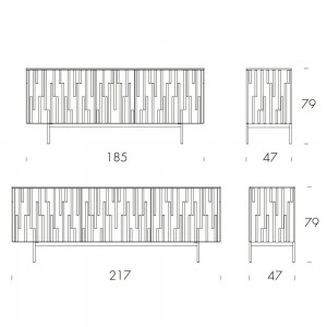 Aparador Drops de Tonin casa. Muebles modernos de hogar.