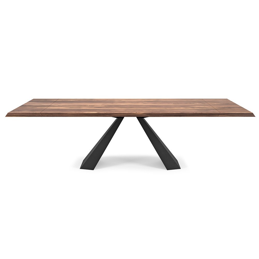 Mesa Eliot Wood Drive de Cattelan Italia. Mesa de salon de diseño moderno.