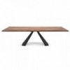 Mesa Eliot Wood Drive de Cattelan Italia. Mesa de salon de diseño moderno.