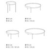 Mesa de centro circular Gau con copete de Treku. Mobiliario de diseño.