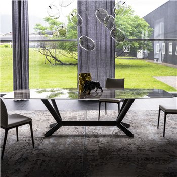 Mesa Planer CrystalArt de Cattelan Italia. Mesa de diseño para salón.