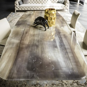 Mesa Planer CrystalArt de Cattelan Italia. Mesa de diseño para salón.