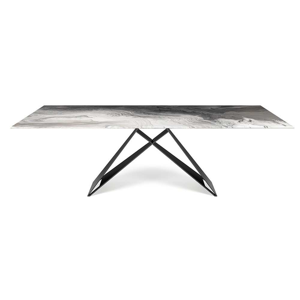 Mesa Premier CrystalArt de Cattelan Italia. Mobiliario de diseño moderno.