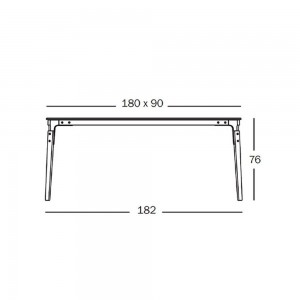 Mesa Steelwood Rectangular de Magis.  Mesas bar de diseño contemporáneo.
