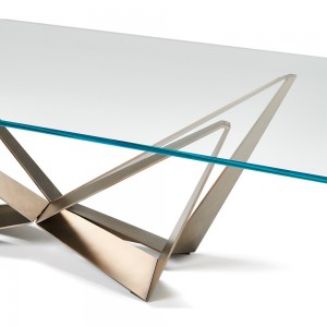 Mesa Skorpio de Cattelan Italia. Muebles modernos italianos. Mesas de cristal.