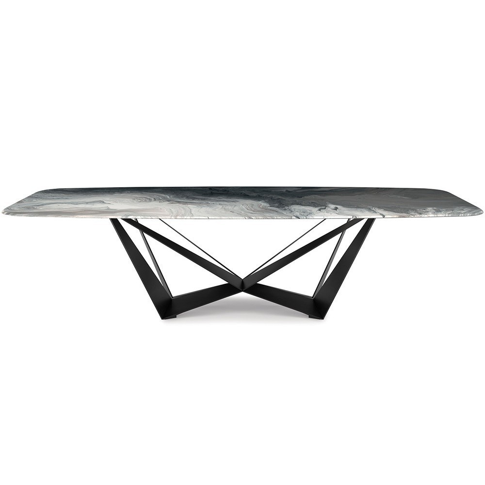 Mesa Skorpio CrystalArt de Cattelan Italia. Muebles modernos italianos.