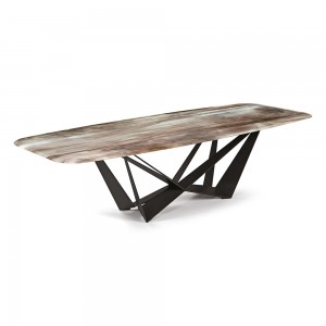 Mesa Skorpio CrystalArt de Cattelan Italia. Muebles modernos italianos.