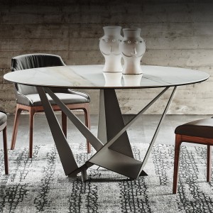 Mesa Skorpio redonda de Cattelan Italia. Mesa de diseño. Mesas redonda.