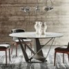 Mesa Skorpio redonda de Cattelan Italia. Mesa de diseño. Mesas redonda.