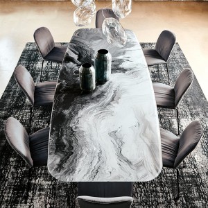 Mesa Stratos CrystalArt de Cattelan Italia. Mesas de diseño. Mesas modernas.