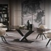 Mesa Stratos CrystalArt de Cattelan Italia. Mesas de diseño. Mesas modernas.