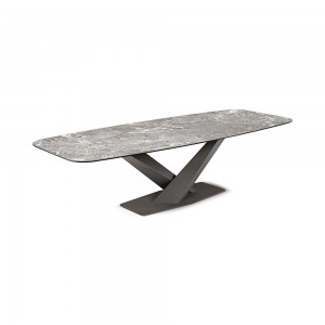 Mesa Stratos CrystalArt de Cattelan Italia. Mesas de diseño. Mesas modernas.