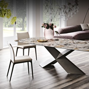 Mesa Tyron Keramik de Cattelan Italia. Mesas de comedor de diseño italiano.