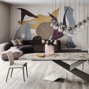 Mesa Tyron Keramik de Cattelan Italia. Mesas de comedor de diseño italiano.