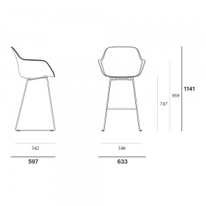 Taburete Captain's Patín Extremis. Diseño moderno ideal para exterior.