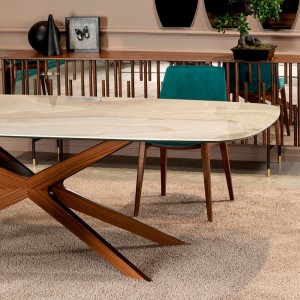 Mesa Blade Redondeada de Tonin casa. Muebles modernos de hogar.