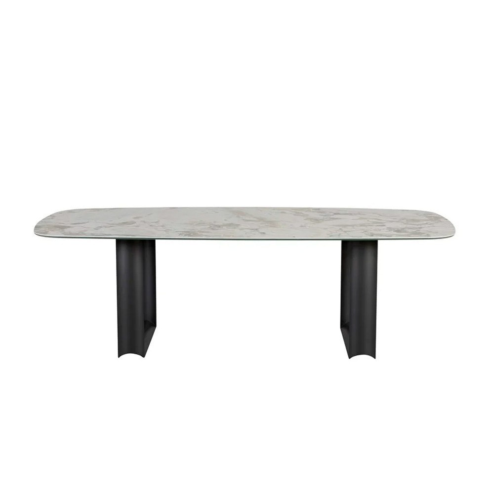 Mesa Cube Redondeada Fija de Tonin casa. Muebles modernos de hogar.