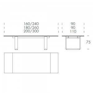 Mesa Cube Extensible de Tonin casa. Muebles modernos de hogar.