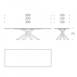 Mesa Style Rectangular Fija de Tonin casa. Muebles modernos de hogar.