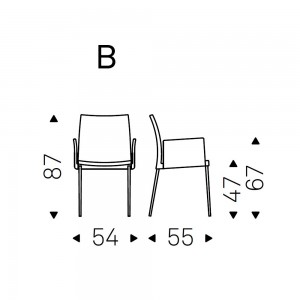 Silla Anna con brazos de Cattelan. Sillas con brazos. Sillas para comedor.