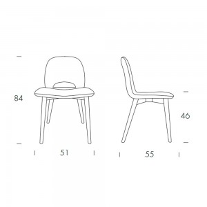 Silla Beetle Madera de Tonin casa. Muebles modernos de hogar.