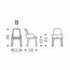 Silla Belinda de Cattelan Italia. Silla de diseño moderno para comedor.